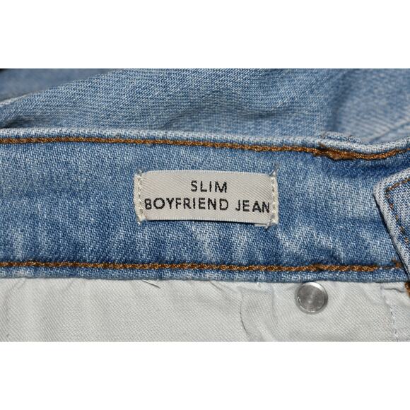 J.CREW $98 Light Wash Distressed Ripped Slim Boyfriend Jean Size 26 - Picture 4 of 4